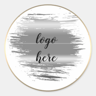 Adesivo Redondo Logotipo Personalizado da Glitter do Splatter dos