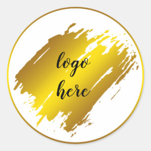 Adesivo Redondo Logotipo Personalizado da Glitter do Splatter dos 