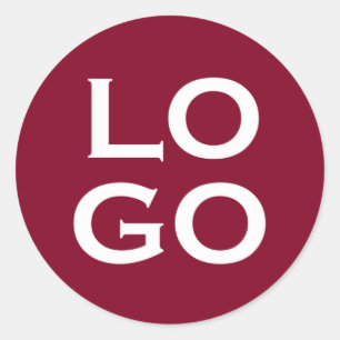 Adesivo Redondo Logotipo Personalizado de Empresa ou Negócio em Bu