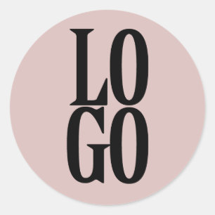 Adesivo Redondo Logotipo Personalizado de Empresa ou Negócio em Ro