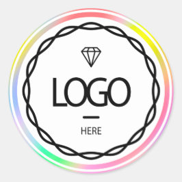 Adesivo Redondo Logotipo Personalizado do promocional Cores Hologr