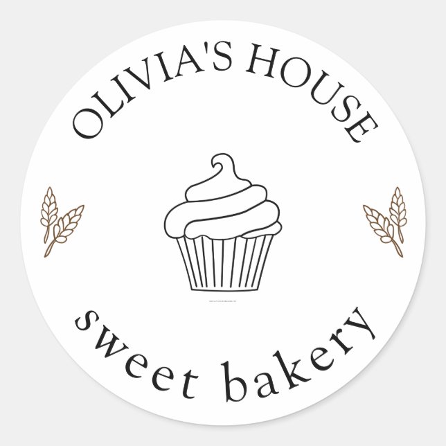 Adesivo Redondo Logotipo personalizado grande personalizado (Frente)