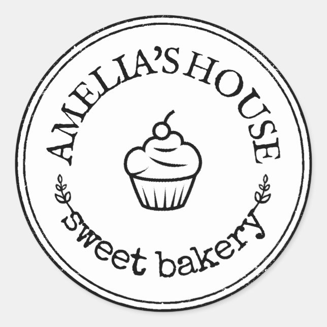 Adesivo Redondo Logotipo personalizado grande personalizado (Frente)