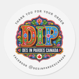 Adesivo Redondo logotipo personalizado moderno de truckart agradec