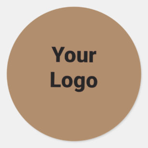 Adesivo Redondo Logotipo personalizado simples e elegante aqui cl