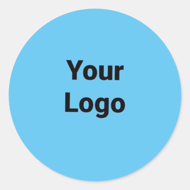 Adesivo Redondo Logotipo personalizado simples e elegante aqui cl  (Frente)