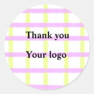 Adesivo Redondo Logotipo personalizado simples e elegante aqui na