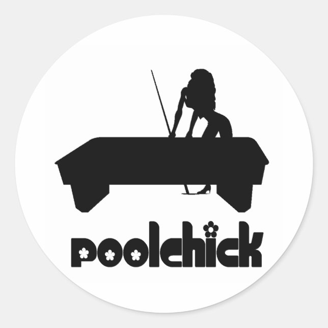 Adesivo Redondo Logotipo PoolChick (Frente)