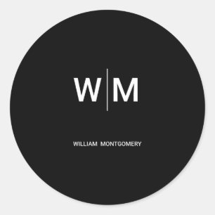 Adesivo Redondo Logotipo preto   Empresa empresarial