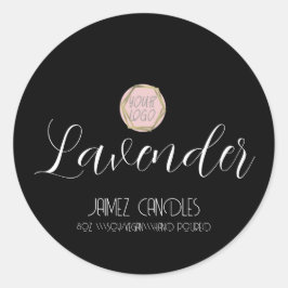 Adesivo Redondo Logotipo Preto para Criador de Vegan de Soja Simpl