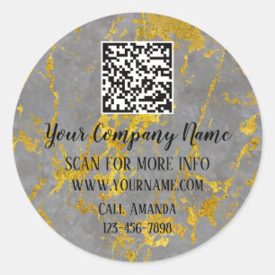 Adesivo Redondo Logotipo QR Código Promocional Compro online Marb