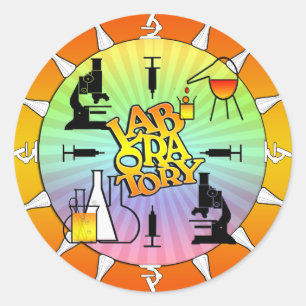 ADESIVO REDONDO LOGOTIPO QUADRADO DO LABORATÓRIO 4