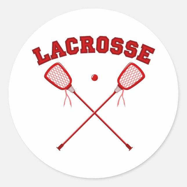 Adesivo Redondo Logotipo Red Lacrosse (Frente)