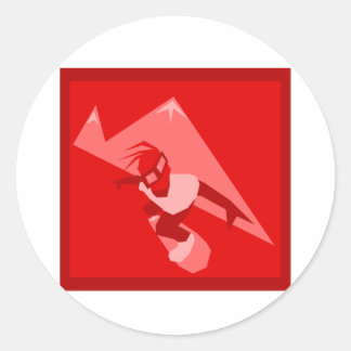 Adesivo Redondo Logotipo Red Snowboard