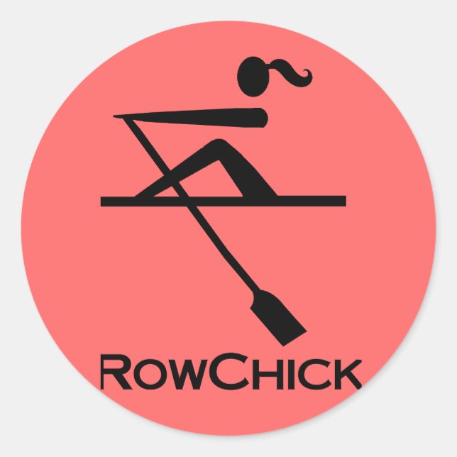 Adesivo Redondo Logotipo RowChick (Frente)