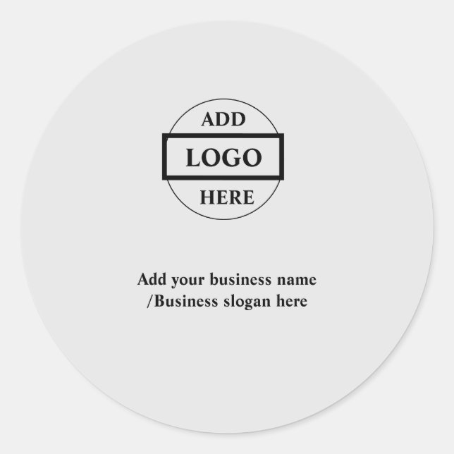 Adesivo Redondo Logotipo simples e elegante aqui clássico da empre (Frente)