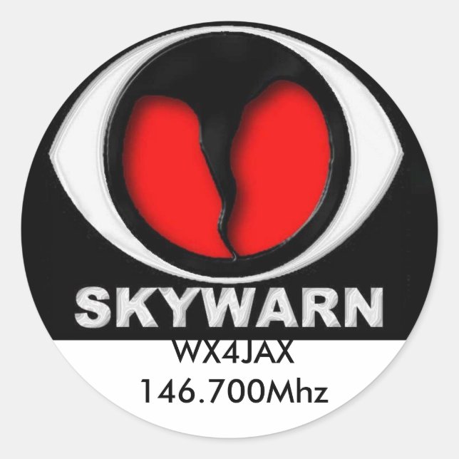 Adesivo Redondo logotipo skywarn, Sticker (Frente)