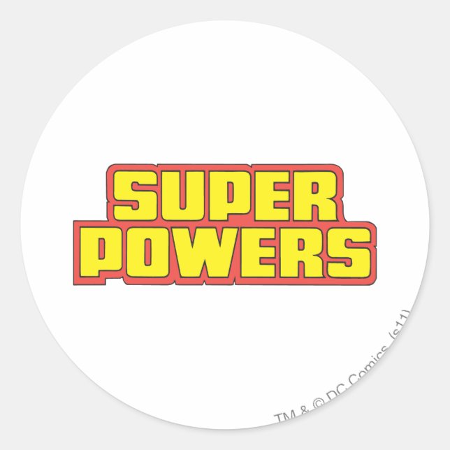 Adesivo Redondo Logotipo Super Powers™ Amarelo (Frente)