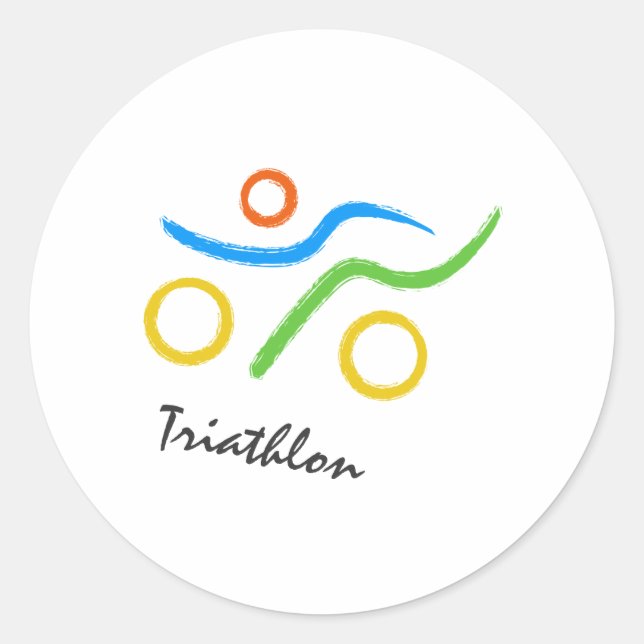 Adesivo Redondo Logotipo Triathlon (Frente)