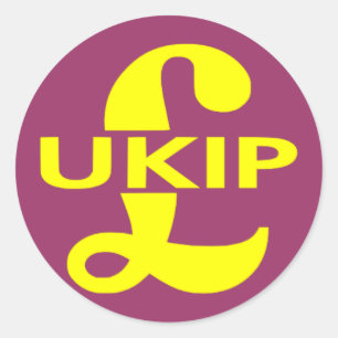Adesivo Redondo Logotipo UKIP