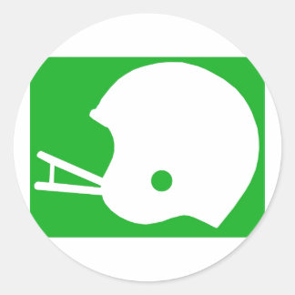 Adesivo Redondo Logotipo verde do Capacete de Futebol