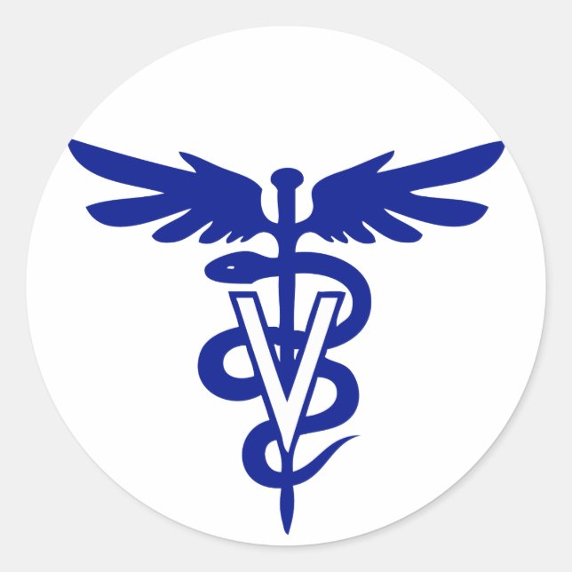 Adesivo Redondo logótipo veterinário 4 (Frente)