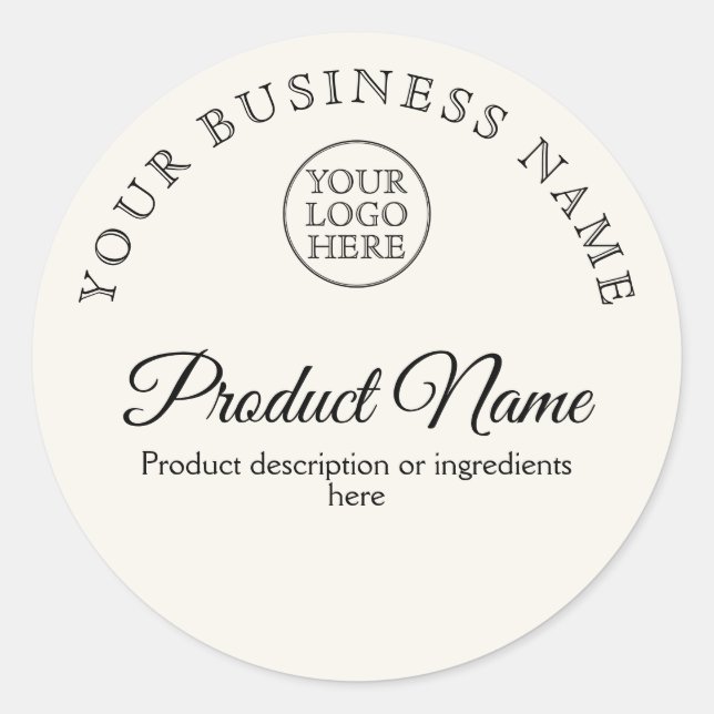 Adesivo Redondo Logotipo Vintage (Frente)