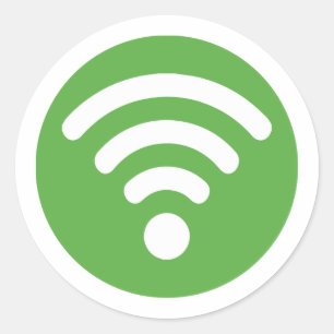 Adesivo Redondo Logotipo WiFi
