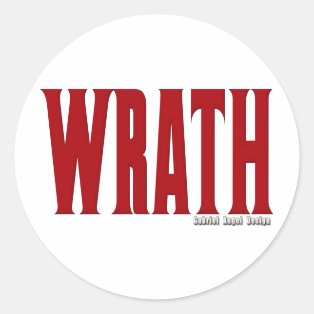 Adesivo Redondo Logotipo Wrath (Frente)