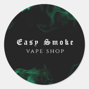 Adesivo Redondo Loja de Vape Negócios Verdes