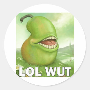Adesivo Redondo Lol Wut Pear