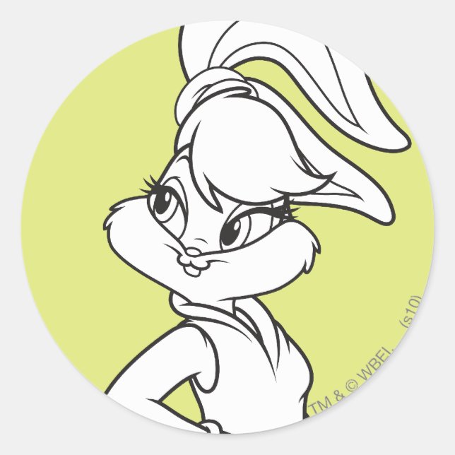 Adesivo Redondo Lola Bunny Casual (Frente)