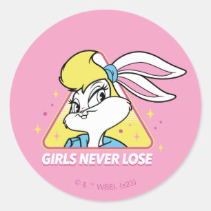 Adesivo Redondo Lola Bunny Girls Nunca Perder