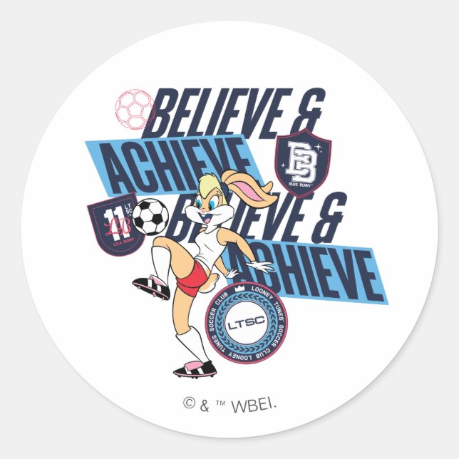 Adesivo Redondo Lola Bunny LOONEY TUNES™ Soccer Club Graphic (Frente)