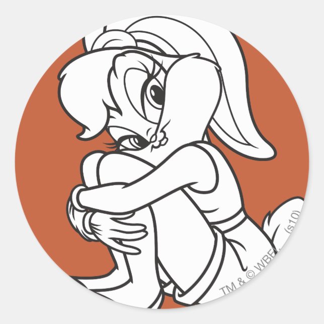Adesivo Redondo Lola Bunny Sedutora (Frente)