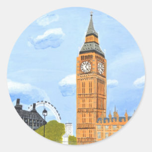 Adesivo Redondo London Big Ben