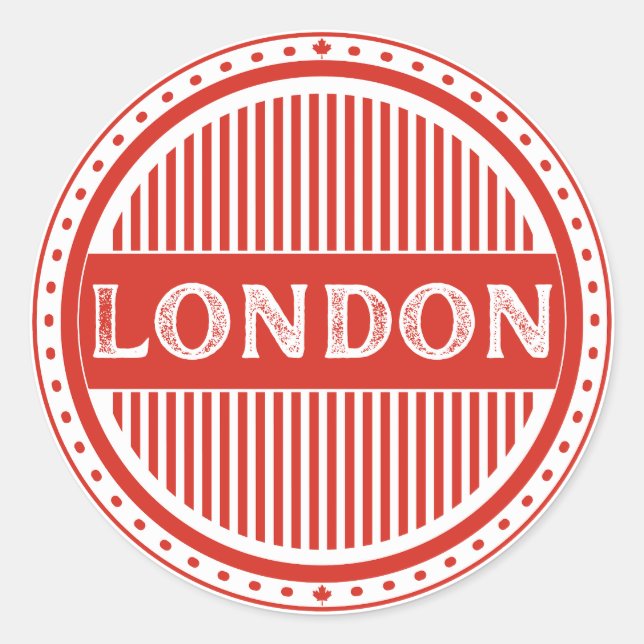 Adesivo Redondo London City Pride Emblem – Canadian Identity (Frente)