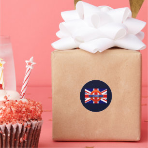 Adesivo Redondo London Metro/England Flag