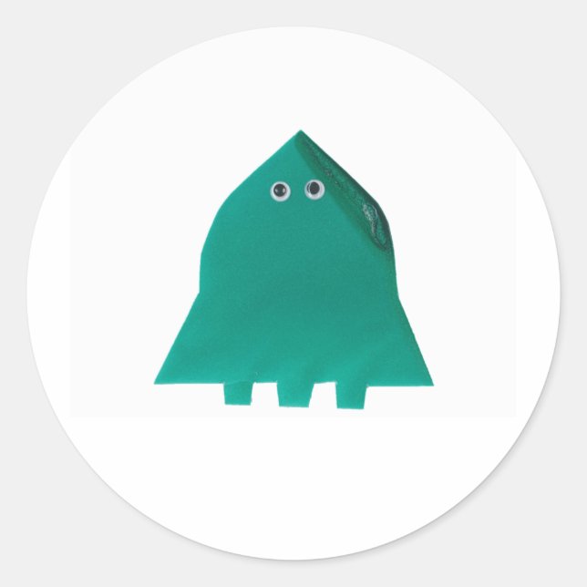 Adesivo Redondo Lone Martian Stickers (Frente)