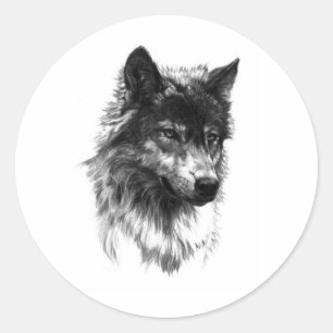 Adesivo Redondo Lone Wolf - Sticker