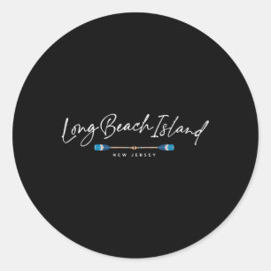 Adesivo Redondo Long Beach Island Lbi New Jersey Beach