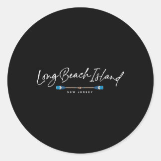 Adesivo Redondo Long Beach Island Lbi New Jersey Beach