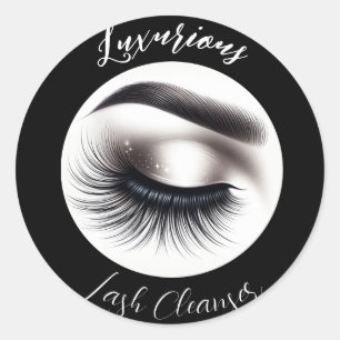 Adesivo Redondo Longo Preto Eyelashes Lash Extensions Beleza