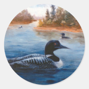 Adesivo Redondo Loon Lake Sticker