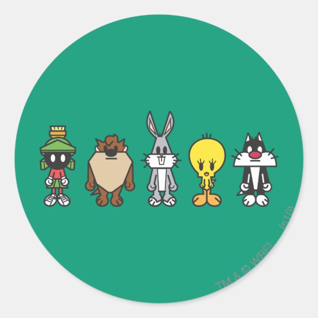 Adesivo Redondo LoonEY TUNES™ Group Photo Op (Frente)