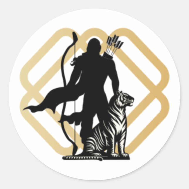 Adesivo Redondo Lord Ayyappan (Frente)