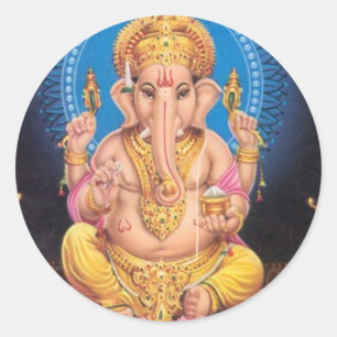 Adesivo Redondo Lord Ganesh Round Sticker