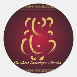 Adesivo Redondo Lord Ganesha - Sticker