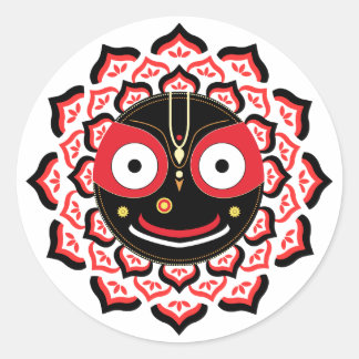 Adesivo Redondo Lord Jagannath Face Chakra Hindu Deity