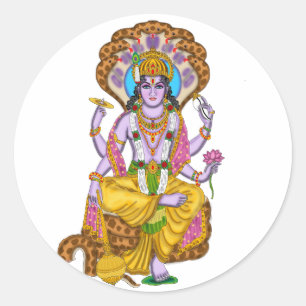 Adesivo Redondo Lord Vishnu Stickers